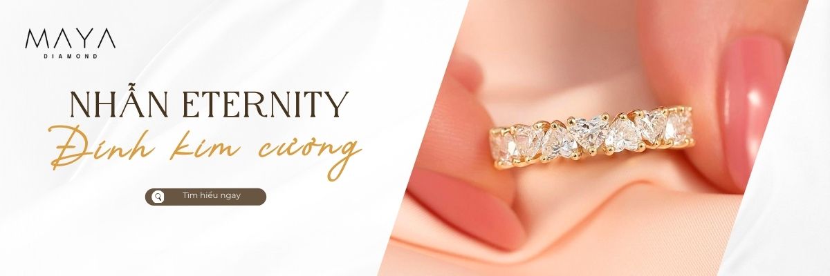 MẪU NHẪN ETERNITY ĐÍNH KIM CƯƠNG TINH TẾ CHO NÀNG DỰ TIỆC