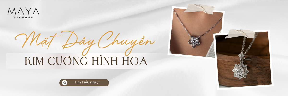 MẶT DÂY CHUYỀN KIM CƯƠNG HÌNH HOA  MÓN QUÀ TẶNG Ý NGHĨA