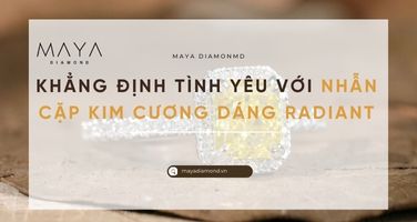 KHẲNG ĐỊNH TÌNH YÊU VỚI CẶP NHẪN KIM CƯƠNG DÁNG RADIANT