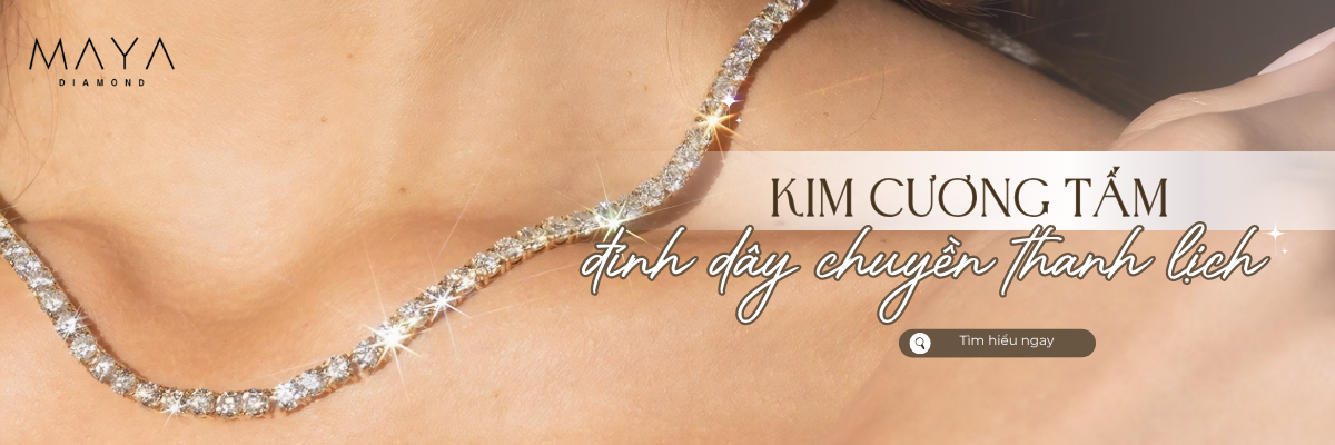 SỨC HÚT TỪ THIẾT KẾ KIM CƯƠNG TẤM ĐÍNH DÂY CHUYỀN THANH LỊCH