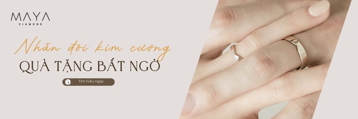 NHẪN ĐÔI KIM CƯƠNG VALENTINE - QUÀ TẶNG BẤT NGỜ CHO NỬA KIA