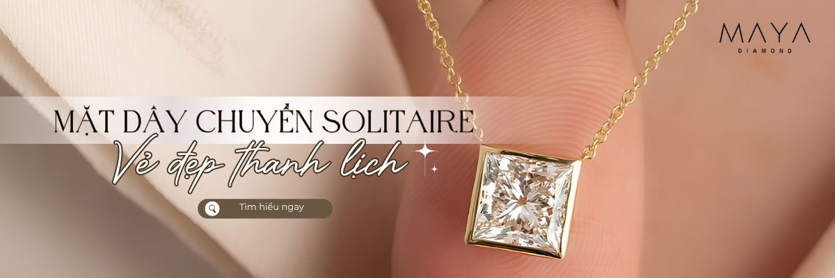 MẶT DÂY CHUYỀN KIM CƯƠNG SOLITAIRE VẺ ĐẸP THANH LỊCH 
