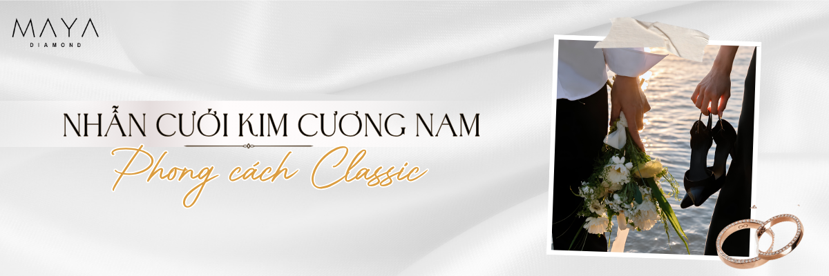 NHẪN CƯỚI KIM CƯƠNG NAM CLASSIC BẢN LĨNH LỊCH LÃM