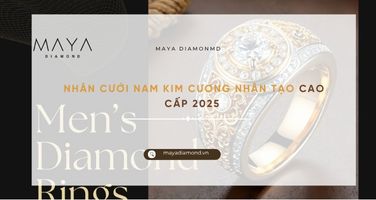Nhẫn cưới nam kim cương nhân tạo cao cấp 2025