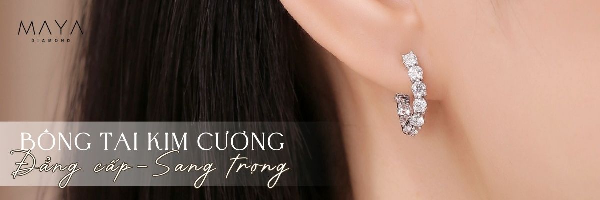 KIỂU BÔNG TAI KIM CƯƠNG NHÂN TẠO CHO BUỔI DẠ TIỆC SANG TRỌNG