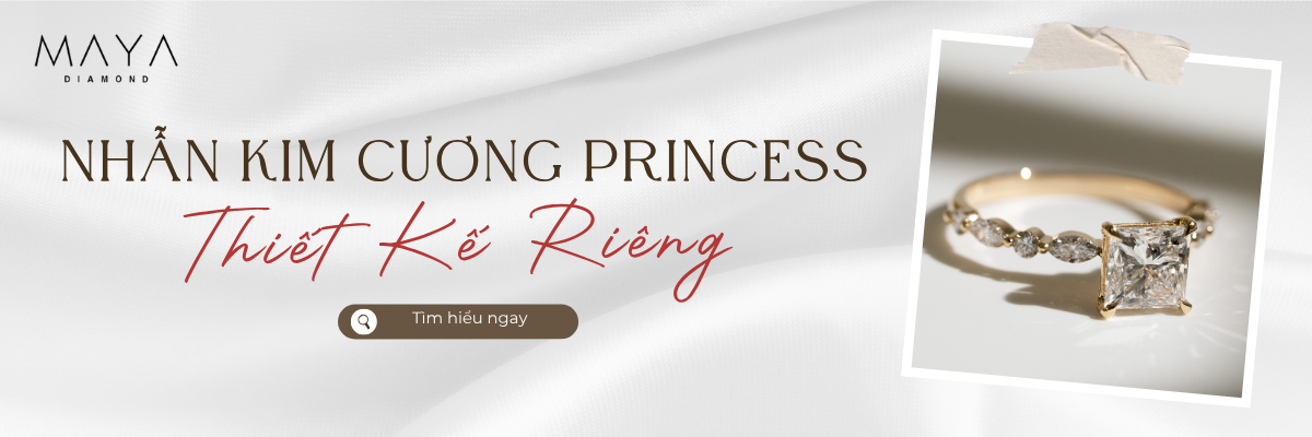 NHẪN KIM CƯƠNG PRINCESS CHẾ TÁC RIÊNG SANG TRỌNG ĐỘC QUYỀN