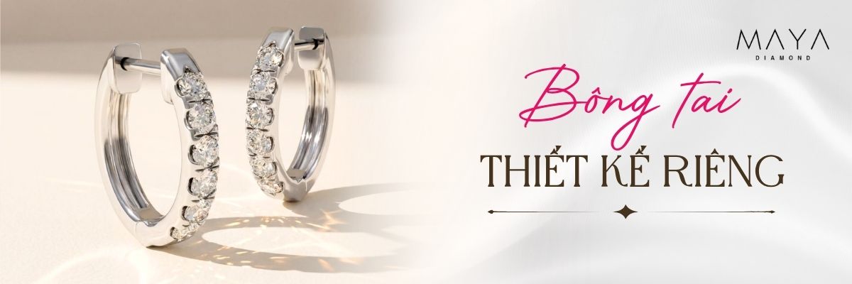 MẪU BÔNG TAI KIM CƯƠNG THIẾT KẾ RIÊNG PHÙ HỢP VỚI KHUÔN MẶT