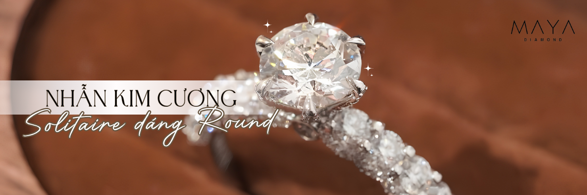 VẺ ĐẸP KINH ĐIỂN NHẪN KIM CƯƠNG SOLITAIRE DÁNG ROUND