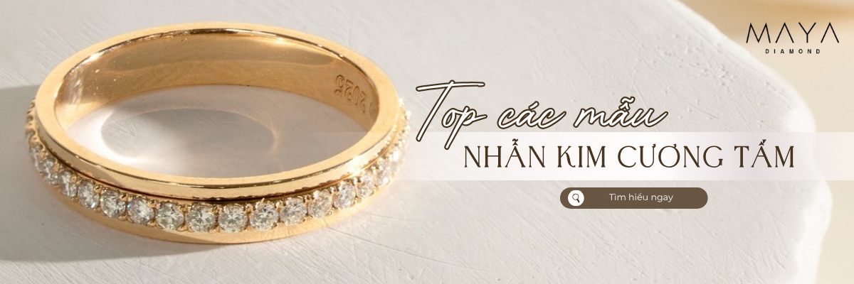 TOP CÁC MẪU NHẪN KIM CƯƠNG TẤM HOT HIỆN NAY
