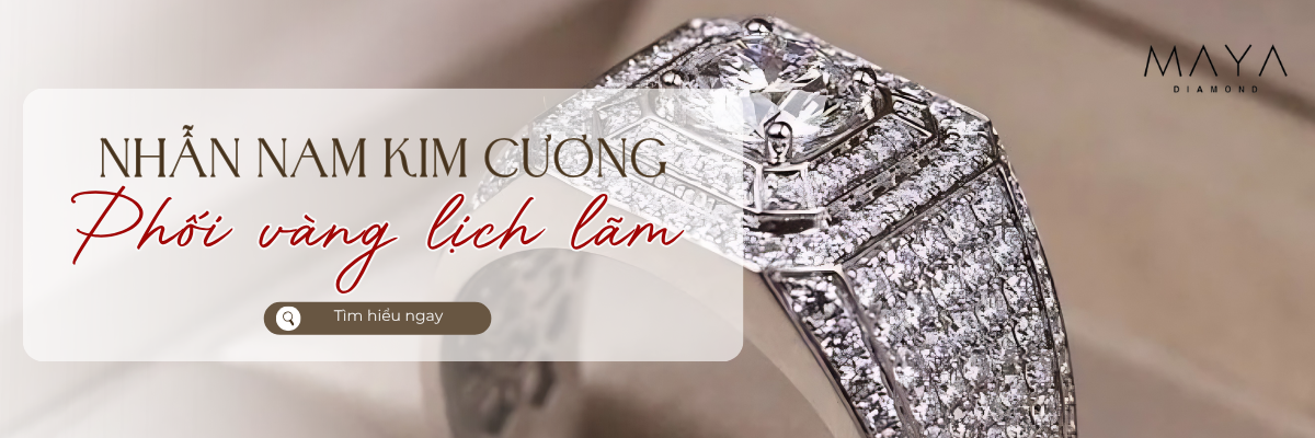 NHẪN NAM KIM CƯƠNG PHỐI VÀNG VỚI PHONG CÁCH LỊCH LÃM